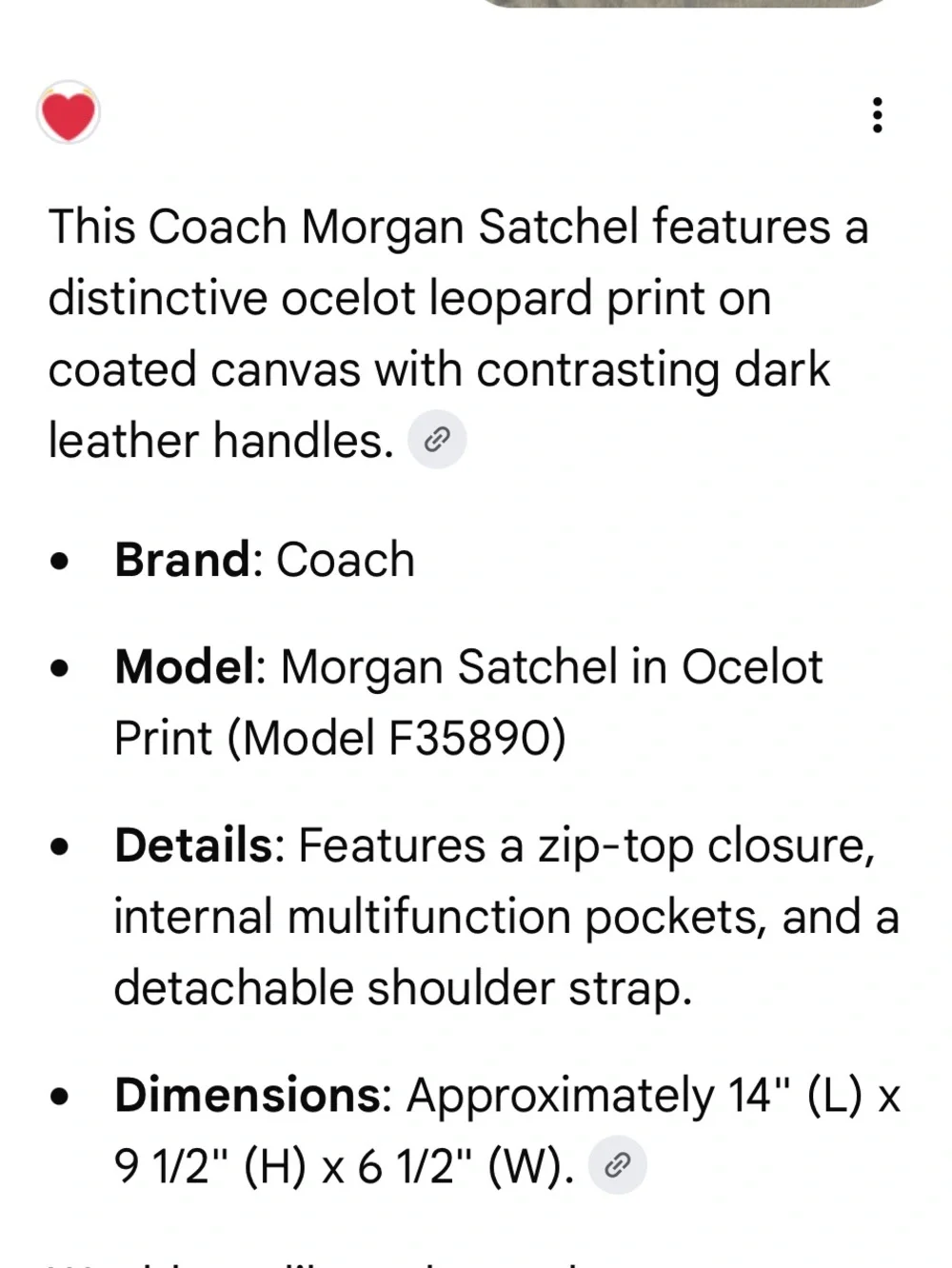 COACH MorganLeopard-Print Satchel in Brown, Black & Cream